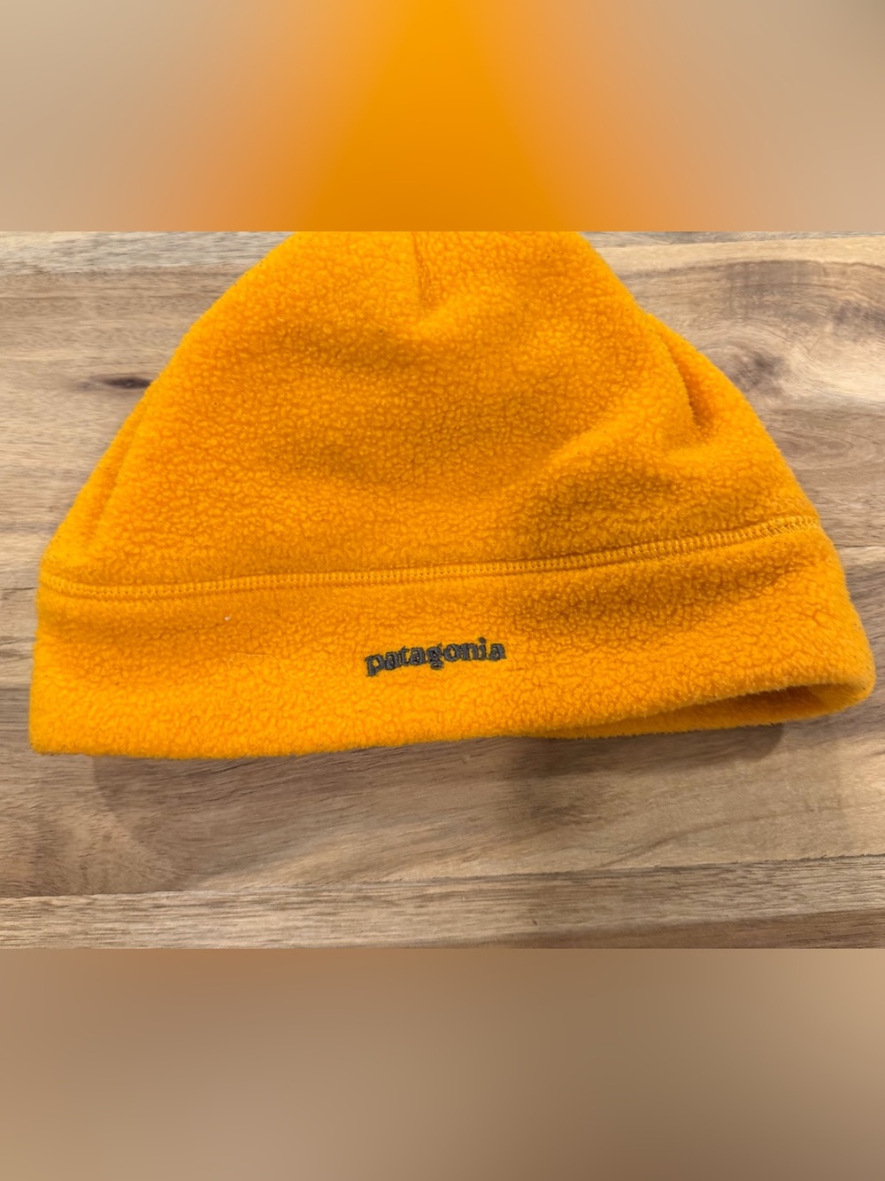Patagonia Kids Fleece Beanie Hat in Bright Orange